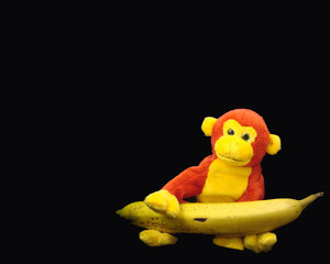 monkey with a banana