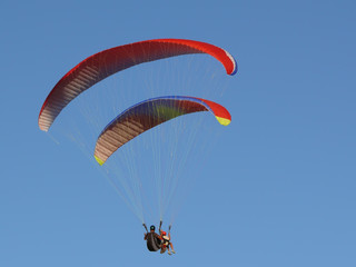 Flights on a paraplane