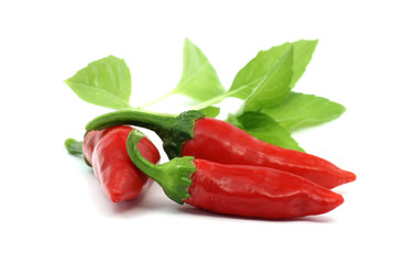 red peppers with basil