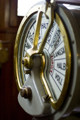 an engine room telegraph on a german ship © Zoe