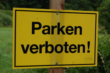 Fototapeta premium Parken verboten