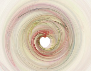 Fractale coeur vert rouge