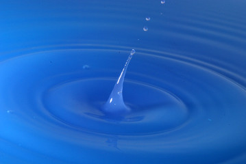 Bouncing water droplet on the water surface