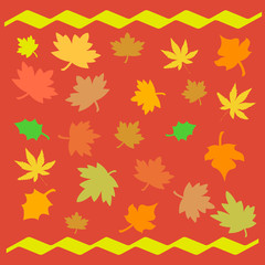 Obraz premium autumn leaf scrapbook