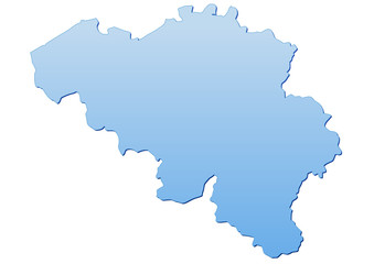 Carte de Belgique bleu