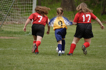 Youth Soccer or Football Player in Action 13