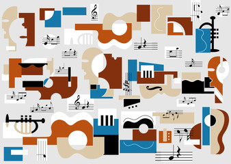 Musical and theatre abstract background