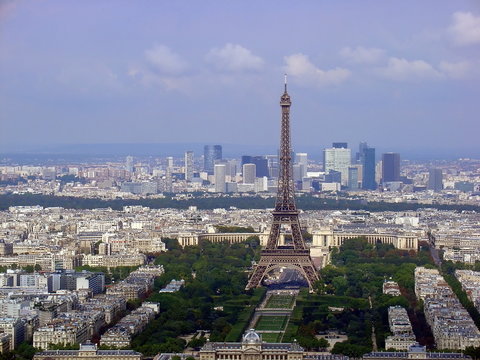 Eiffel Tower, Paris, aerial view