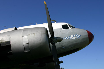 Fototapeta na wymiar Aircraft nose and engine