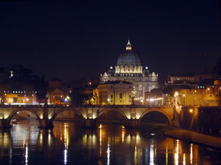 Fototapeta na wymiar Watykan w nocy