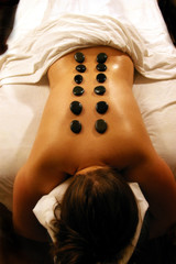 Massage Stones on Back