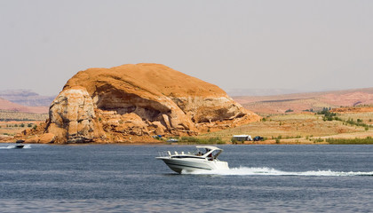 Boating at Lake Powell Landscape