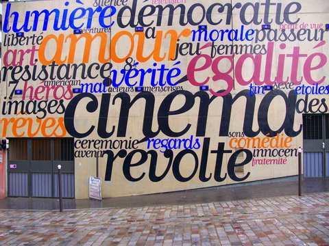 Amour, v&eacute;rit&eacute;, cin&eacute;ma, mots sur le mur