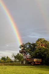 There's a rainbow in my tractor