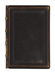 Isolated antique book cover.