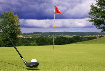 Obraz premium Tir de golf vers le green 6