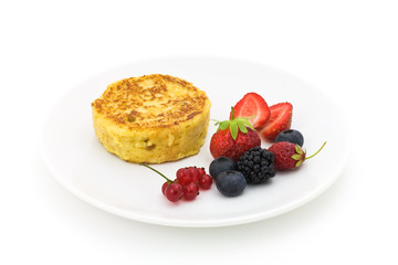 Pancake with berry fruits
