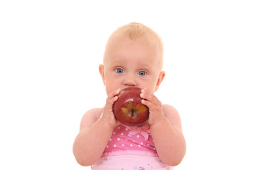 baby and apple