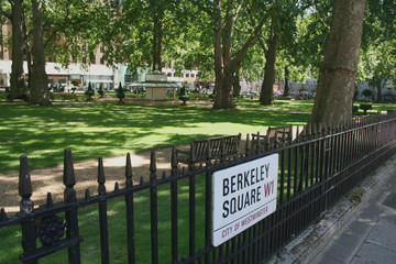 Berkeley Square with sign