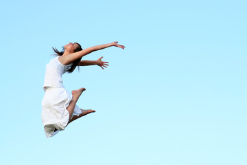 Woman jumping 