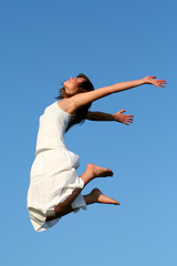 Woman jumping 