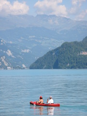 Canoers on the Brienzersee