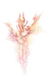 Flammèche sur fond blanc