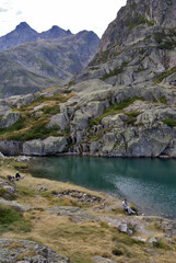 Fototapeta na wymiar lac de montagne