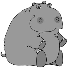 Sitting Hippo