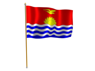Kiribati silk flag
