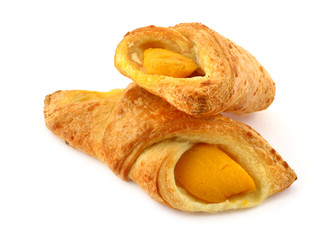 two french pastry apricot cakes
