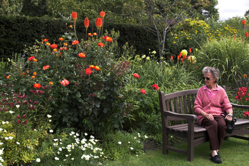 Lady in Garden