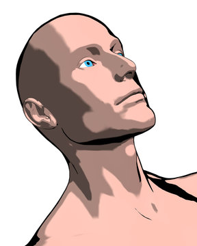 Bald Man Illustration