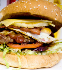 australian hamburger with the lot