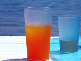 A glass of orange juice