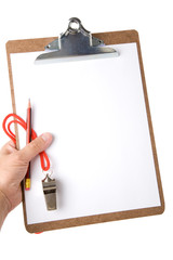 Clipboard and Whistle