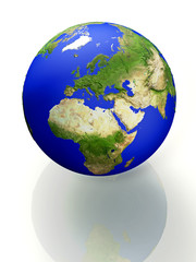 3d concept illustration of Earth