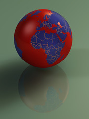 3d concept illustration of planet Earth