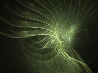 Green spiral rays light