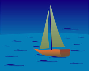 Boat in the sea