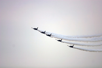  Red-Bull Air Race (Budapest 2007 ) jets flying at airshow