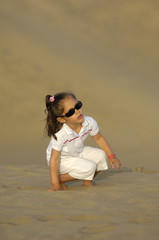 Child in desert