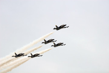  Red-Bull Air Race (Budapest 2007 ) jets flying at airshow