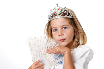 Portrait enfant déguisé en princesse