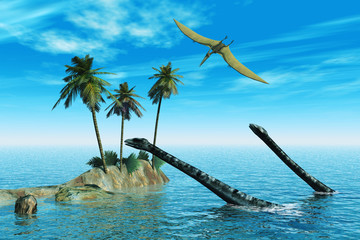 dinosaurs in water © Sergey Drozdov