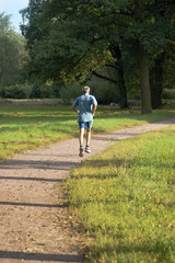 Mature healthy man jogging