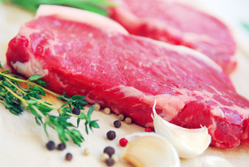 Raw steak