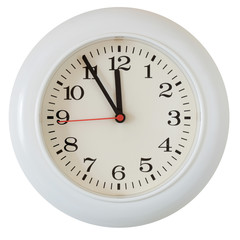 Wall clock dial close-up