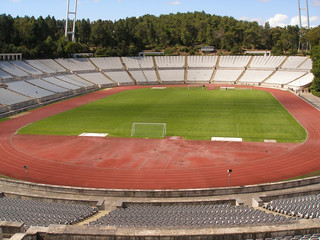 Naklejka premium Empty soccer stadium
