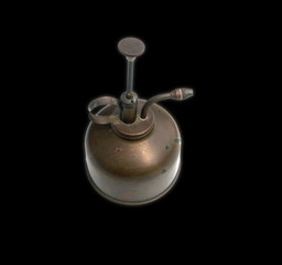 ancien pulv&eacute;risateur &agrave; parfum en cuivre
